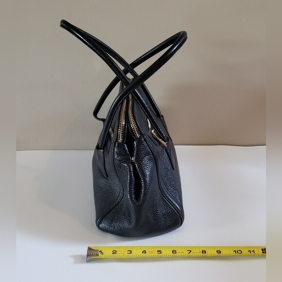 Borse In Pelle Black Leather Handbag Made in Italy - Picture 3 of 14